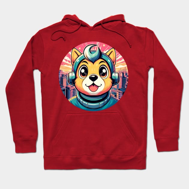 Anime Futurist Dog Hoodie by The Artful Barker